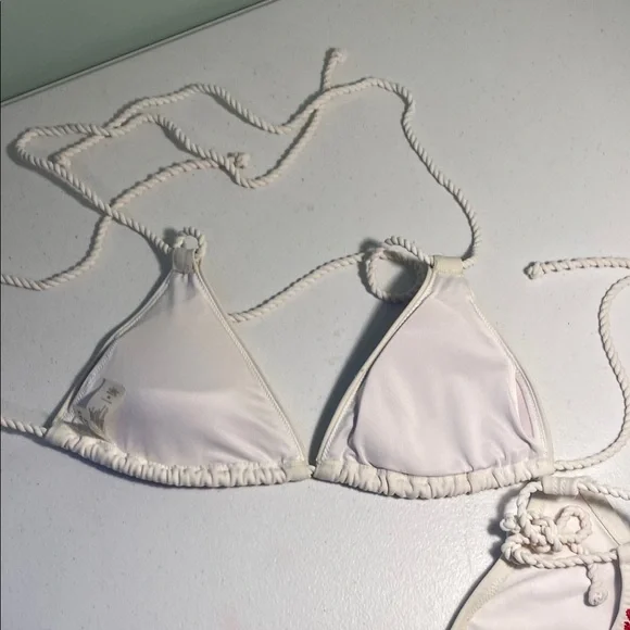 Victoria’s Secret White Bikini with Red and Purple Embroidery - Picture 9 of 15
